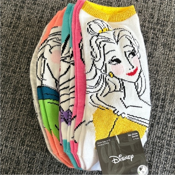Disney Accessories - NWT! Disney Colorful Character No-Show Socks for women size 4-10